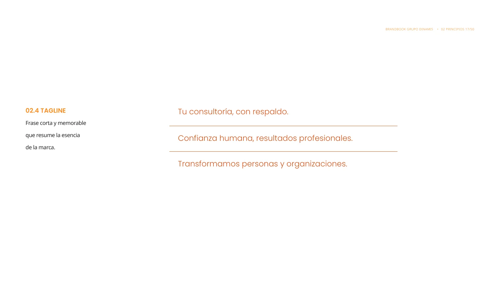 Tres propuestas de tagline para Grupo Dinamis