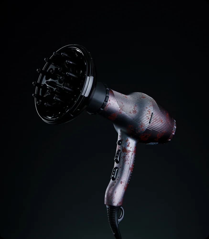 Detalle de acabado metálico